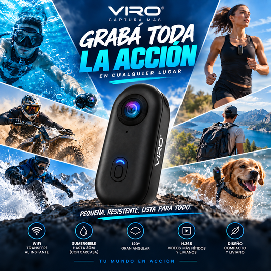 VIRO POCKET ACTION 4K “GRABÁ LA AVENTURA DESDE ADENTRO.”