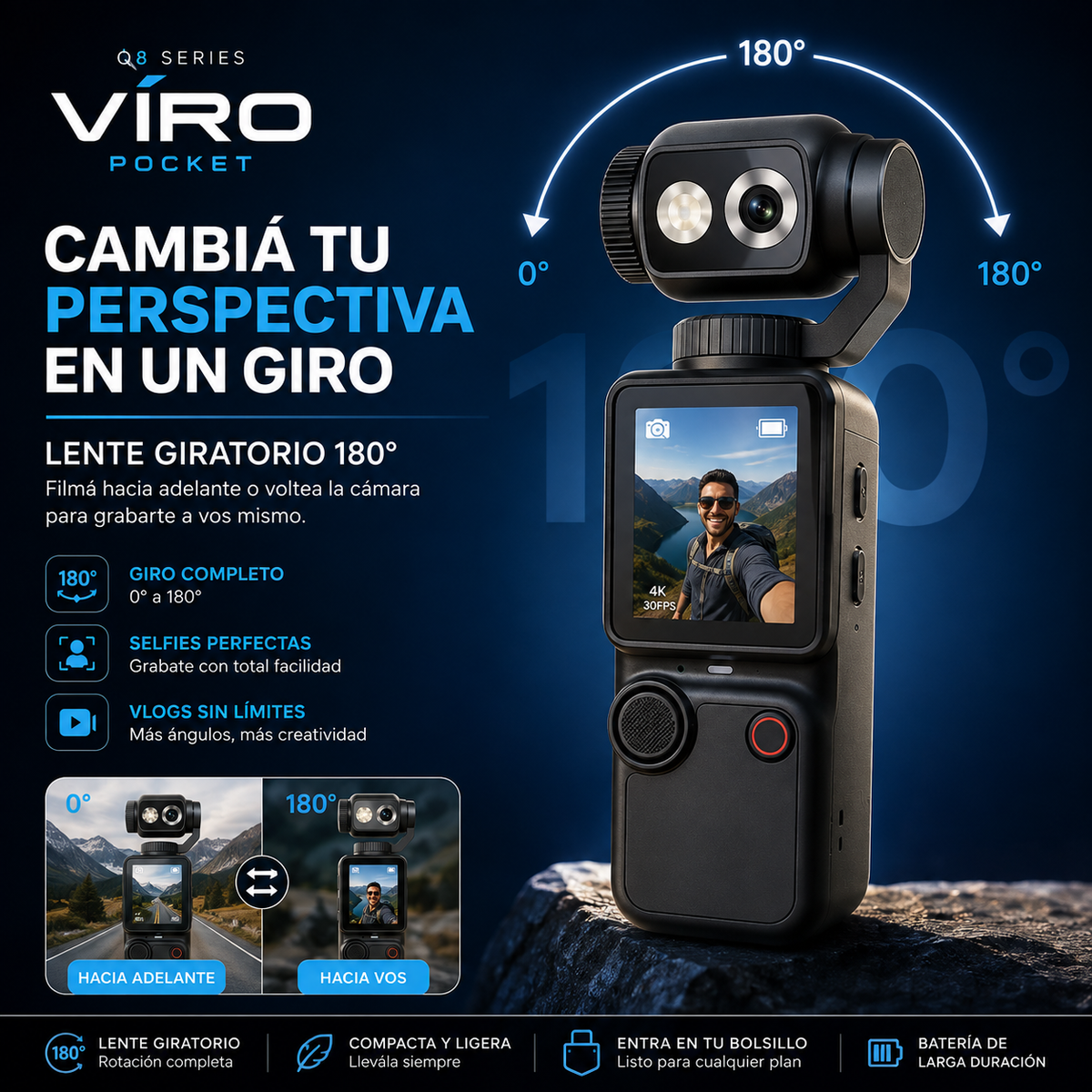 VIRO POCKET Q8 SERIES™La pocket que llevás a todos lados.