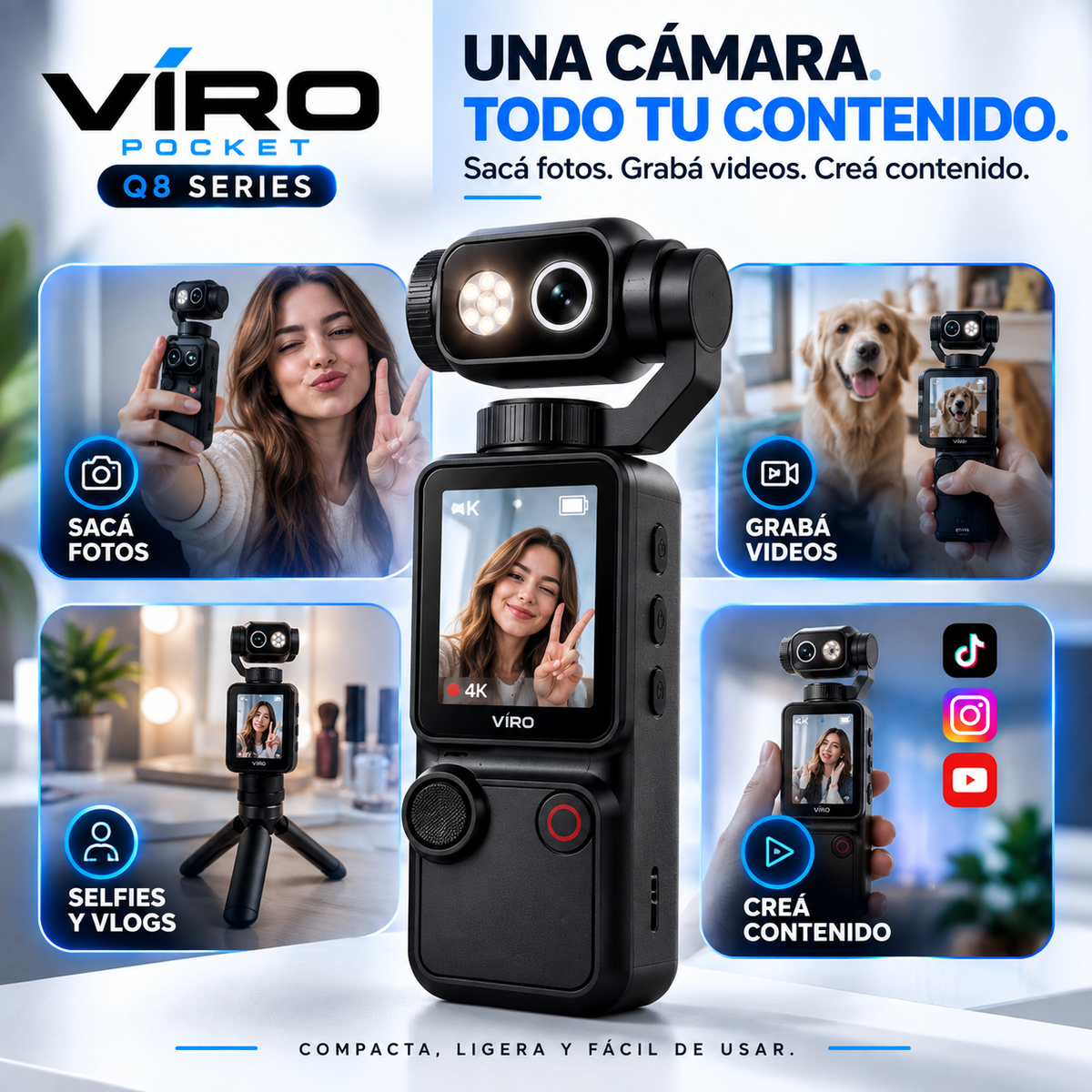 VIRO POCKET Q8 SERIES™La pocket que llevás a todos lados.